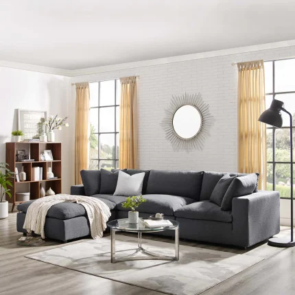 Overstuffed 4-Piece Sectional Sofa Set