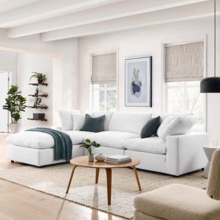 Overstuffed 4-Piece Sectional Sofa Set