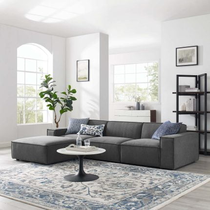 Restore 4-Piece Sectional Sofa - charcoal