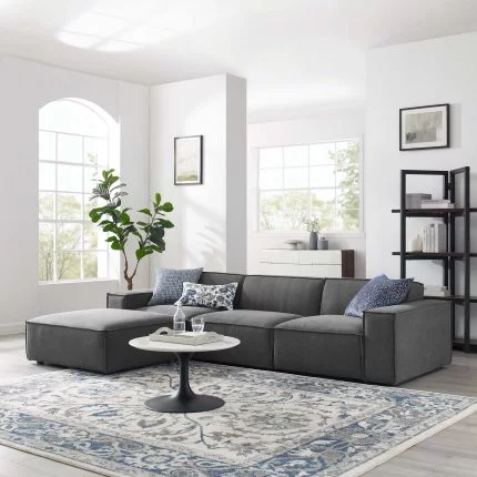 Restore 4-Piece Sectional Sofa - charcoal