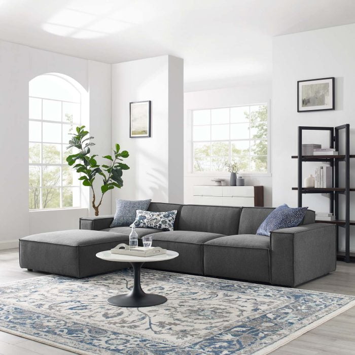 Restore 4-Piece Sectional Sofa - charcoal