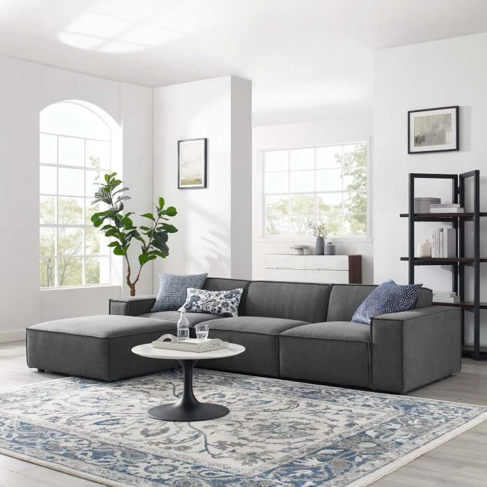 Restore 4-Piece Sectional Sofa - charcoal
