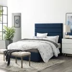 Genevieve Upholstered Fabric Platform Bed