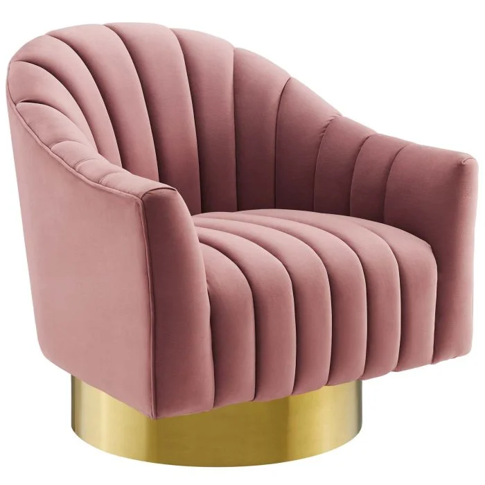 Velvet Swivel Chair