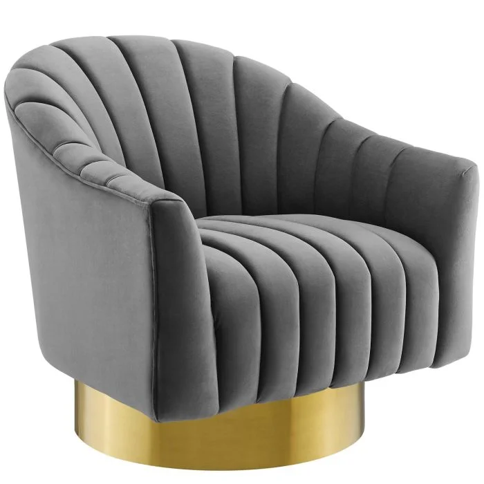 Velvet Swivel Chair