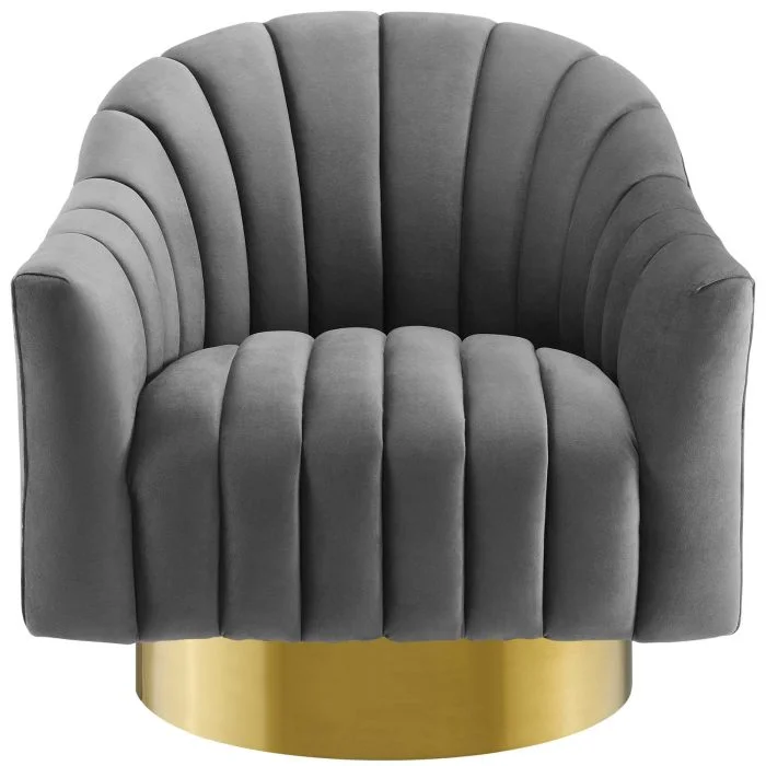Velvet Swivel Chair