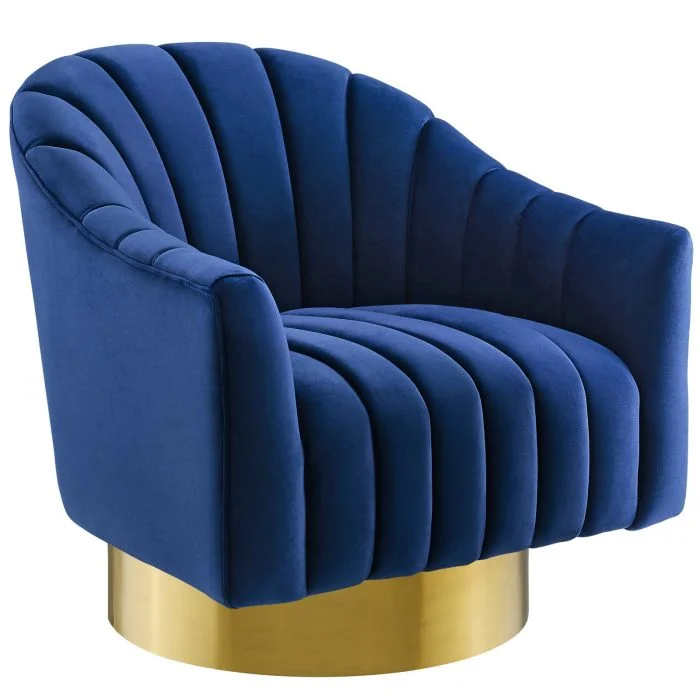 Velvet Swivel Chair