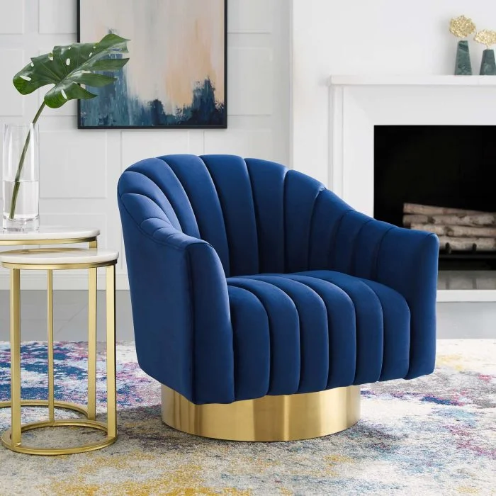 Velvet Swivel Chair