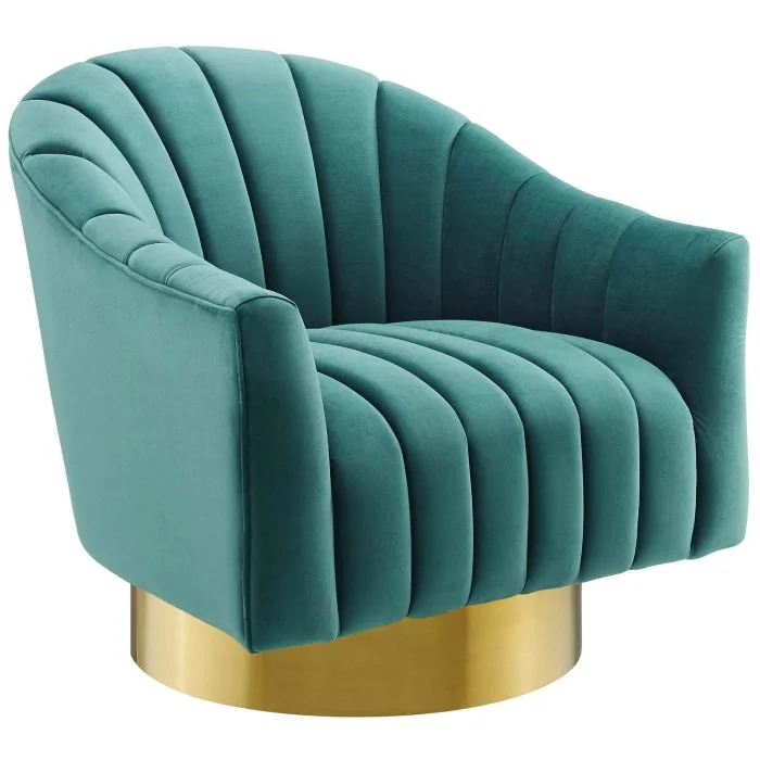 Velvet Swivel Chair