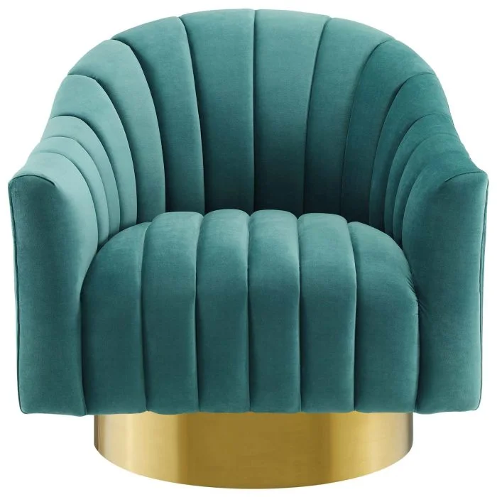 Velvet Swivel Chair