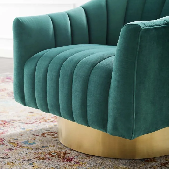 Velvet Swivel Chair