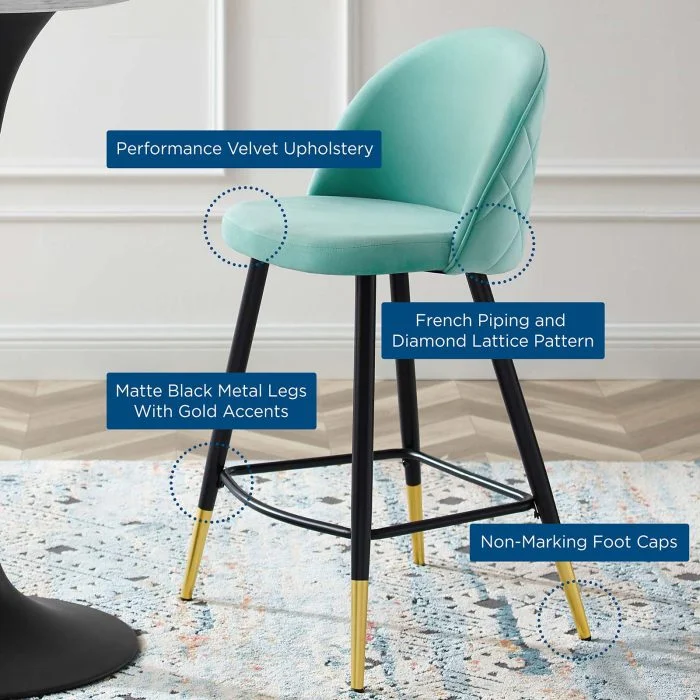 Velvet Counter Stools