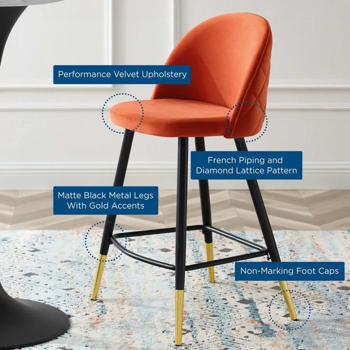 Velvet Counter Stools