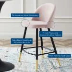Velvet Counter Stools
