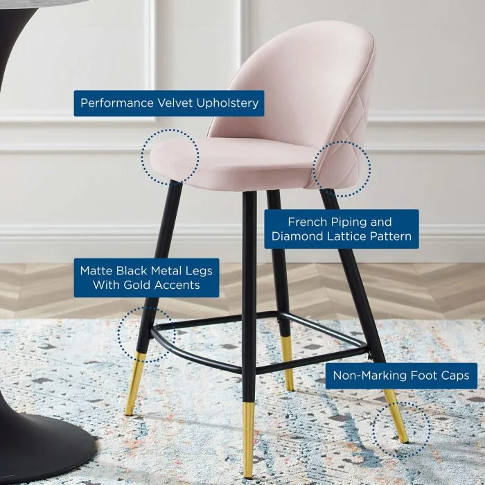 Velvet Counter Stools