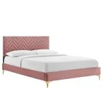 Velvet Platform Bed