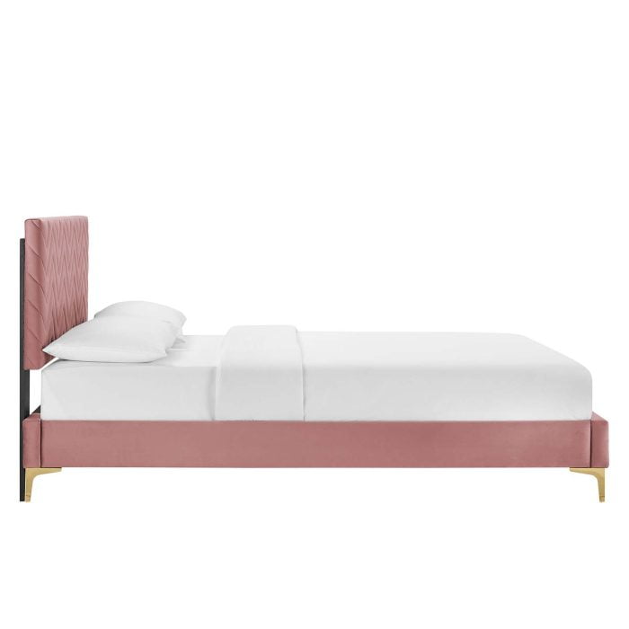 Velvet Platform Bed