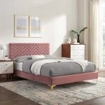 Velvet Platform Bed