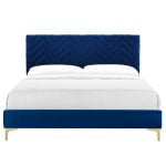 Velvet Platform Bed
