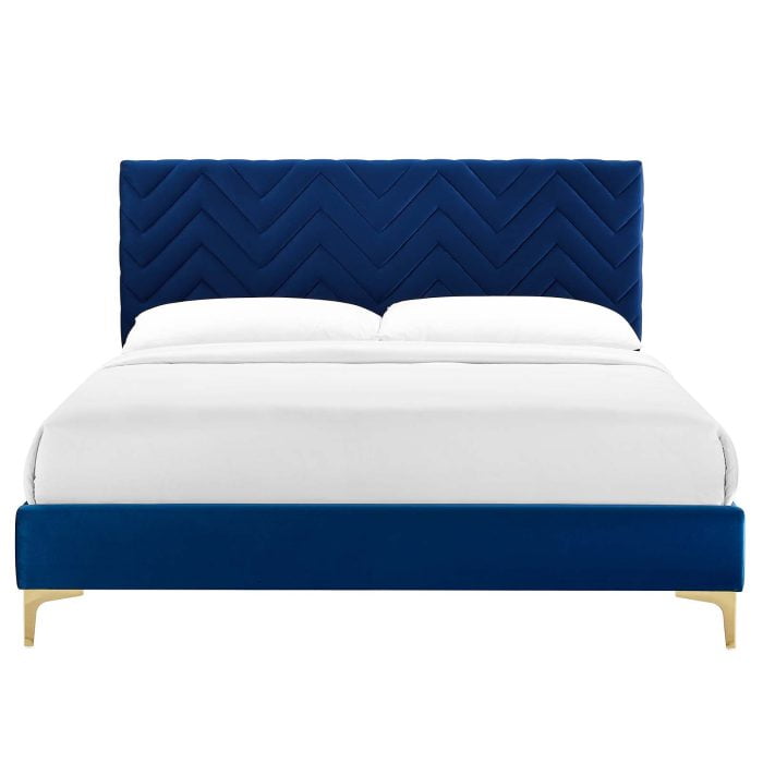Velvet Platform Bed