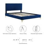 Velvet Platform Bed