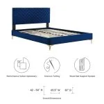 Velvet Platform Bed