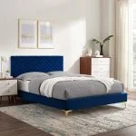 Velvet Platform Bed