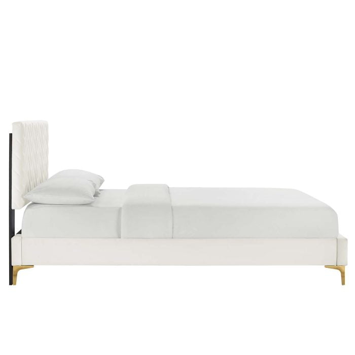 Velvet Platform Bed