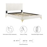 Velvet Platform Bed