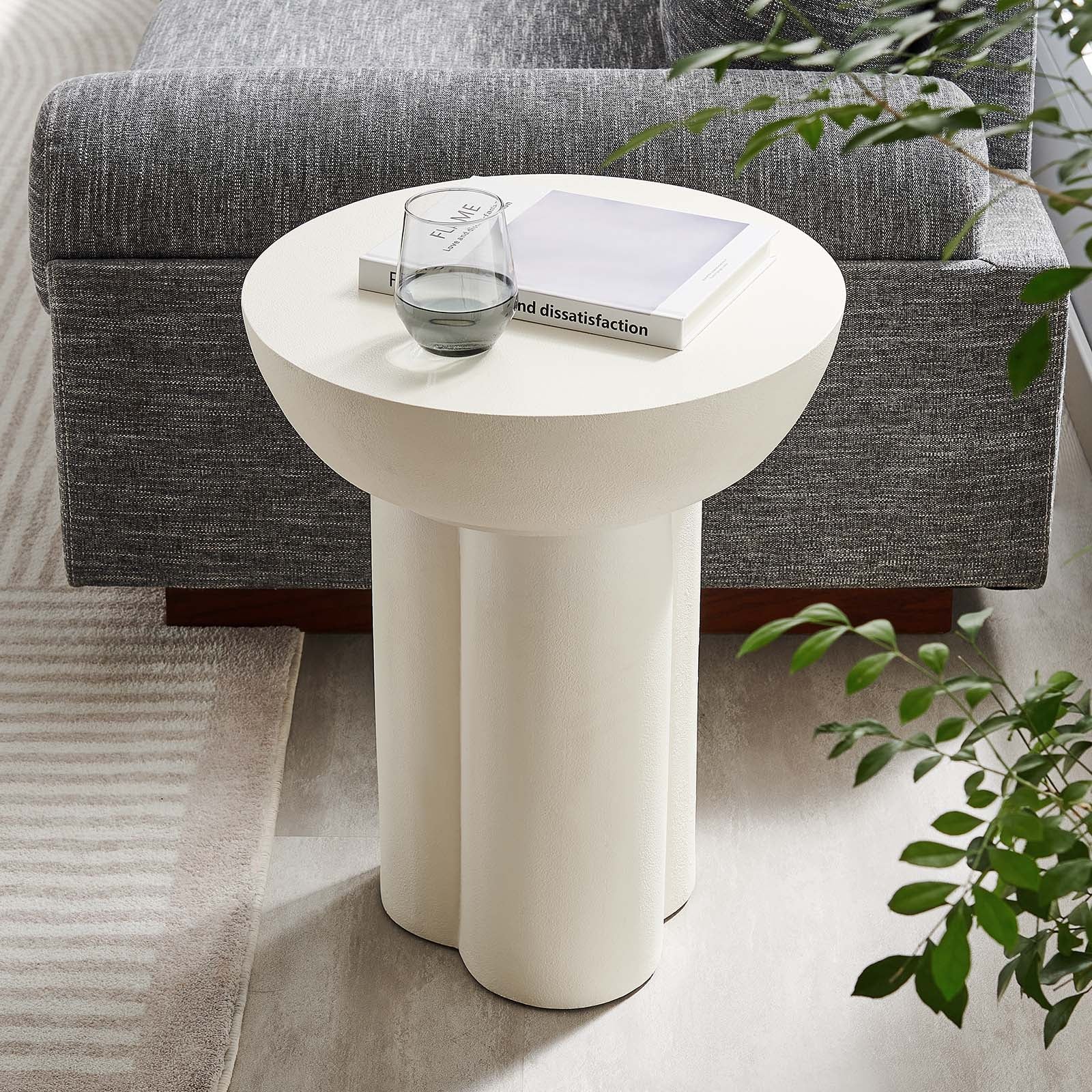 Round Concrete Side Table Round Concrete Side Table