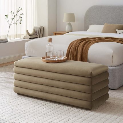 Velvet Storage Bench
