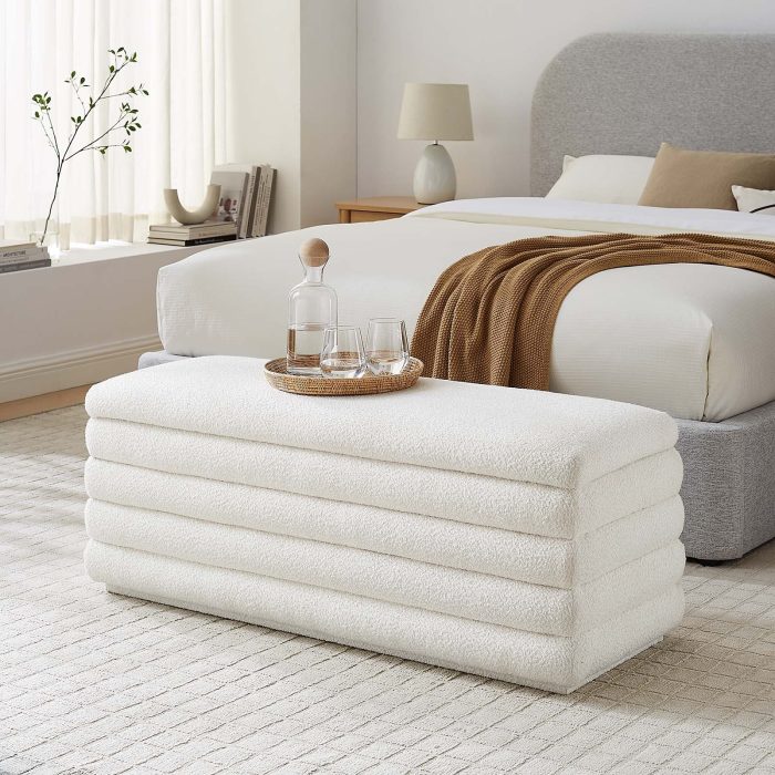 Velvet Storage Bench