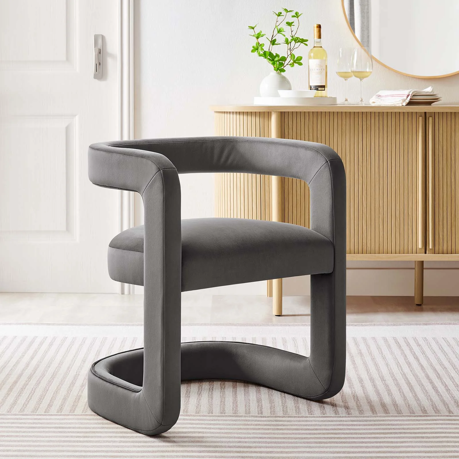 1 Xilo Round Wood and Metal Side Table