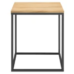 Zora Square Wood and Metal Side Table - Image 8