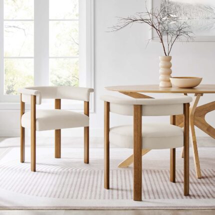 Velvet Barrel Dining Chairs