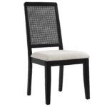 Arlo Faux Rattan and Wood Dining Side Chairs - Set of 2 - Image 4