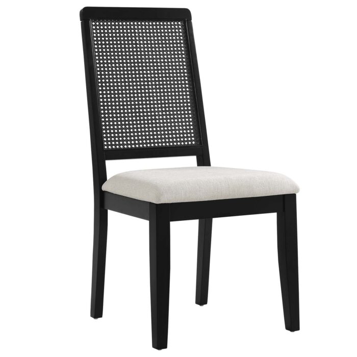 Arlo Faux Rattan and Wood Dining Side Chairs - Set of 2 - Image 4