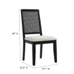 Arlo Faux Rattan and Wood Dining Side Chairs - Set of 2 - Image 9