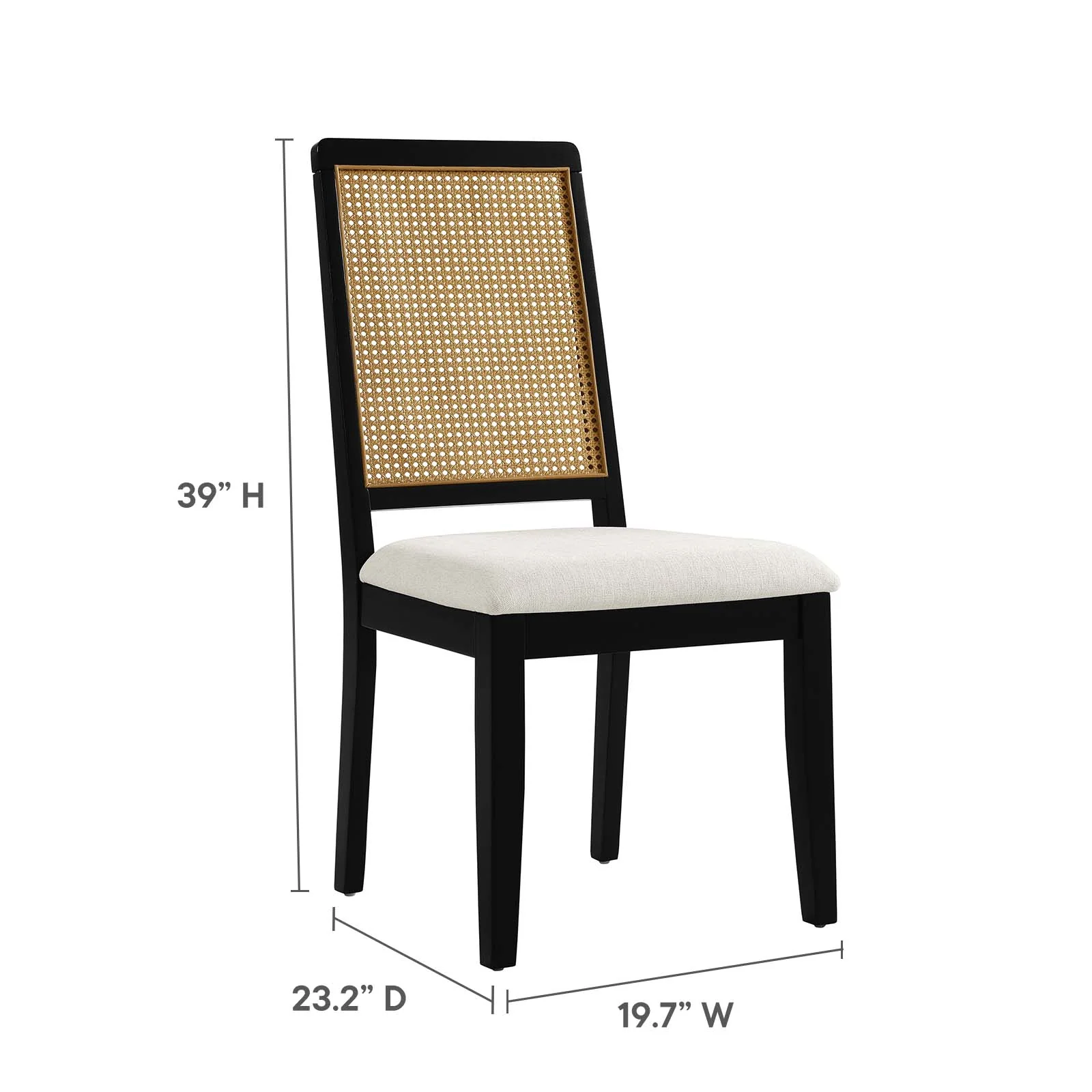 BN8 Arlo Faux Rattan and Wood Dining Side Chairs - Set of 2 - Image 16