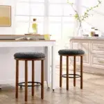 Fable Boucle Fabric Bar Stools - Set of 2 - Image 21