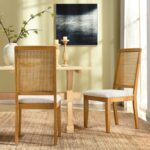 Arlo Faux Rattan and Wood Dining Side Chairs - Set of 2 - Image 13