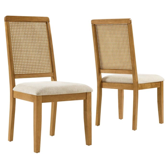 Arlo Faux Rattan and Wood Dining Side Chairs - Set of 2 - Image 22