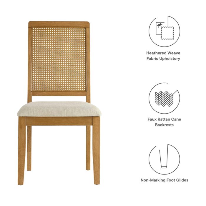 Arlo Faux Rattan and Wood Dining Side Chairs - Set of 2 - Image 25