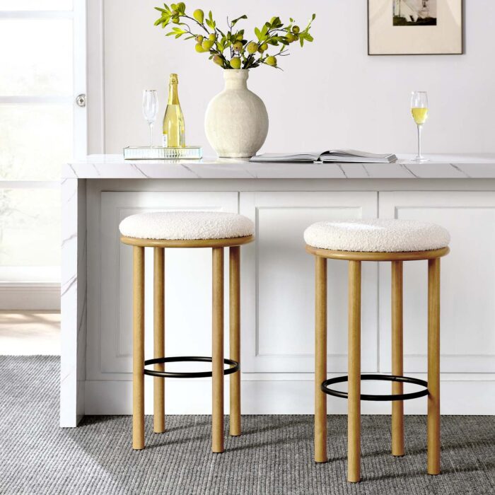 Fable Boucle Fabric Bar Stools