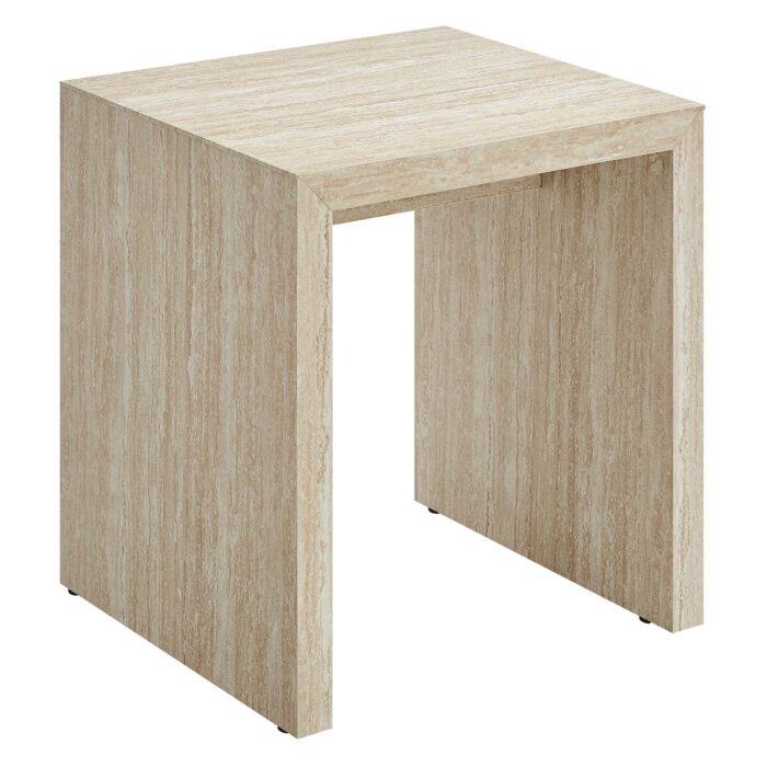 Mirella Faux Travertine Side Table - Image 3