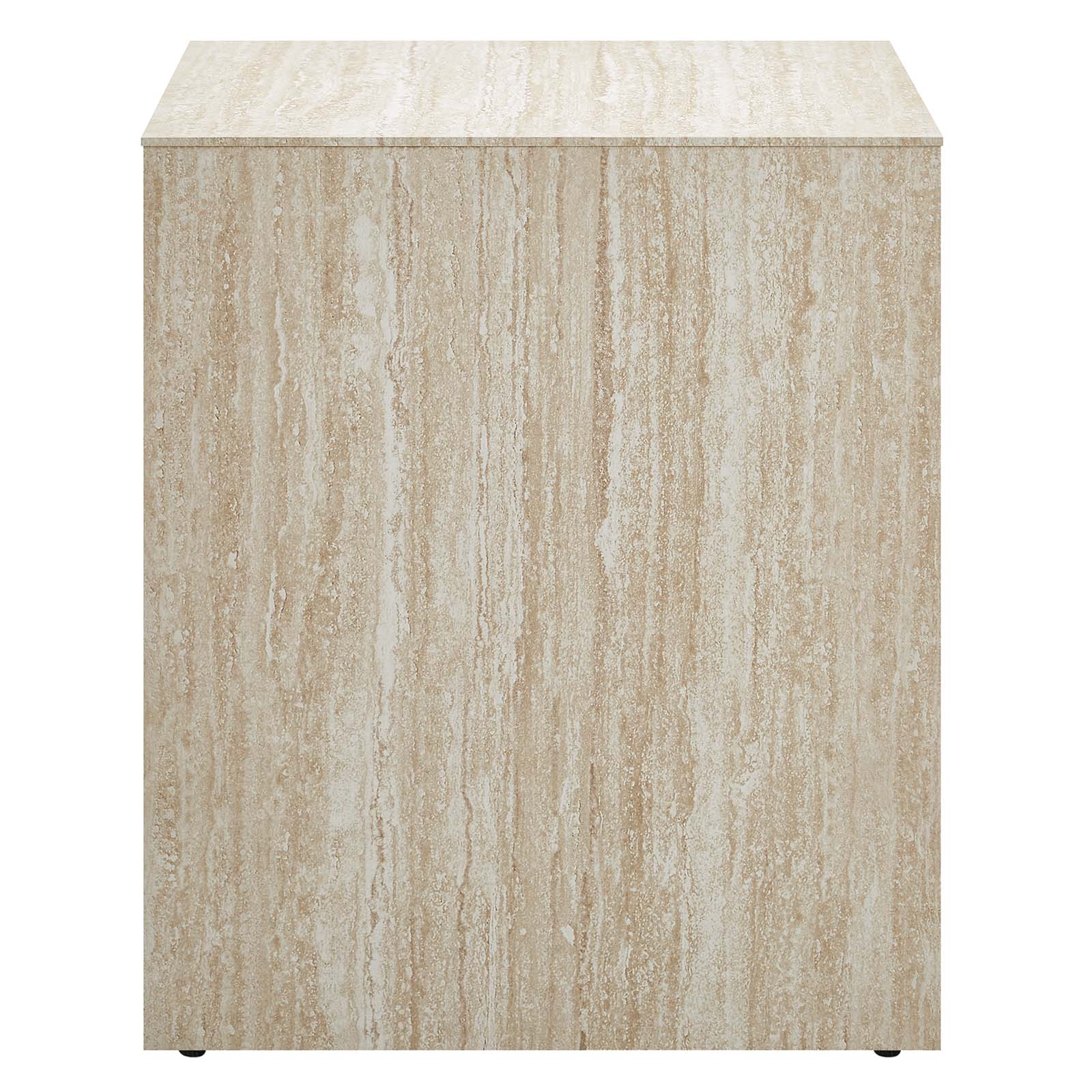 TRA 3 Mirella Faux Travertine Side Table - Image 4
