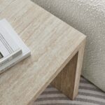 Mirella Faux Travertine Side Table - Image 6