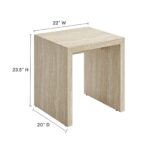 Mirella Faux Travertine Side Table - Image 8