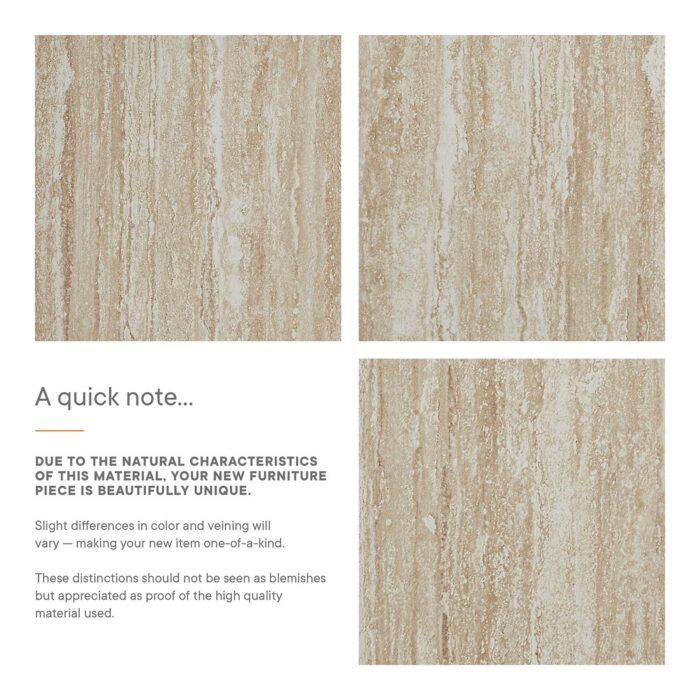 Mirella Faux Travertine Side Table - Image 9