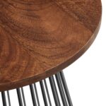 Valeo Round Wood and Metal Side Table - Image 7
